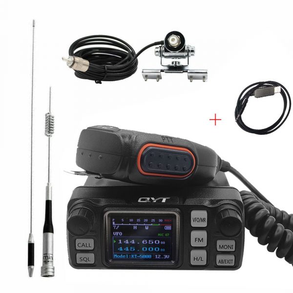QYT KT5000 25W Mini Radio Stations 10KM Dual Band 136174/400480MHZ